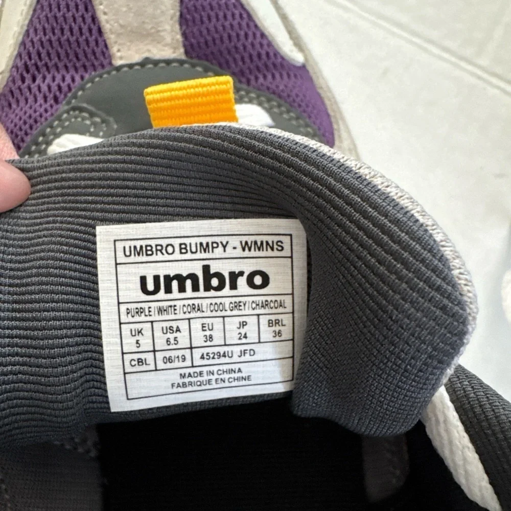 Umbro Gray and Purple Trail Sneakers